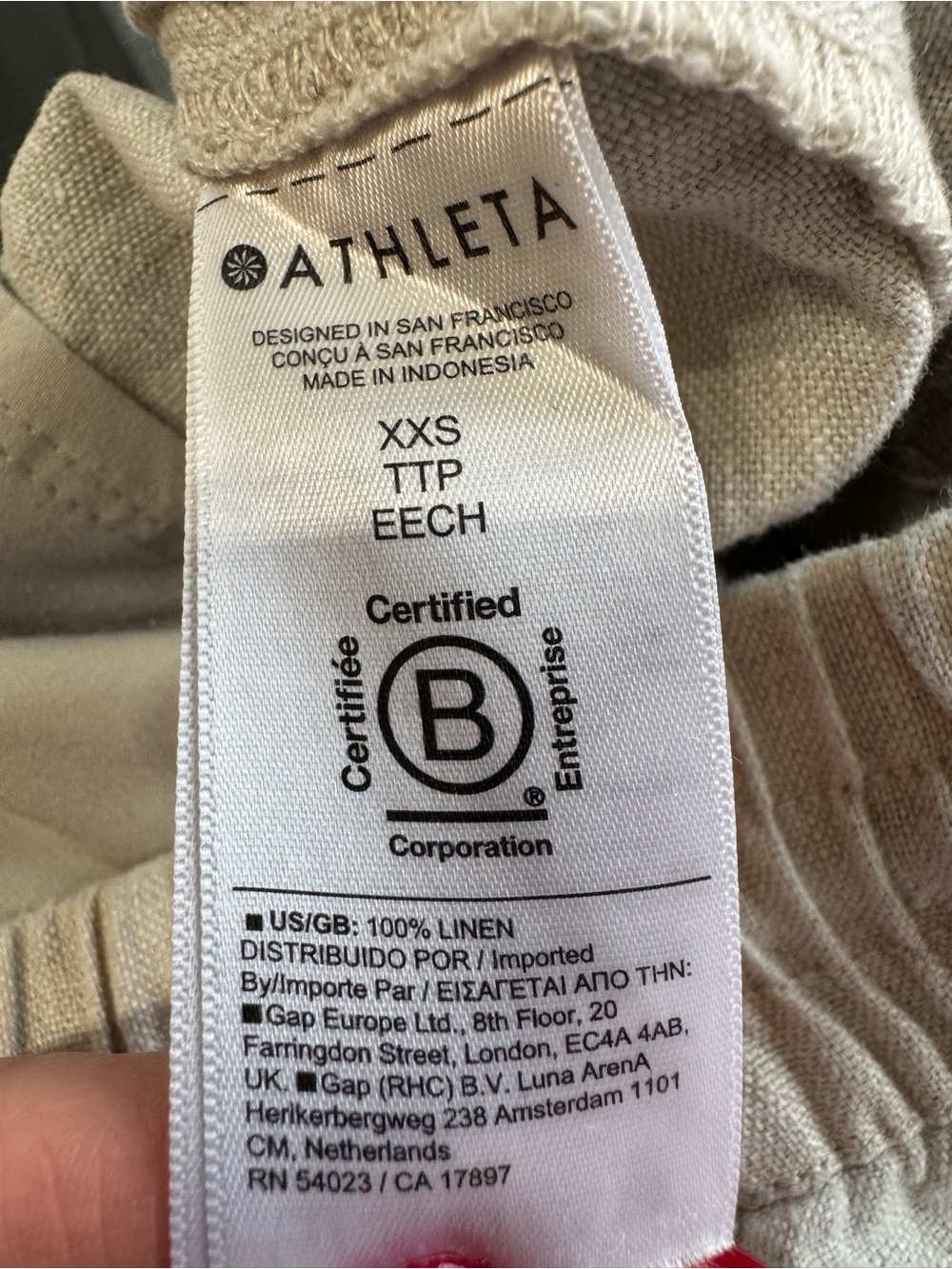Athleta Retreat Linen High Rise Wide Leg pants 🚨fits like small size - Picture 6 of 17